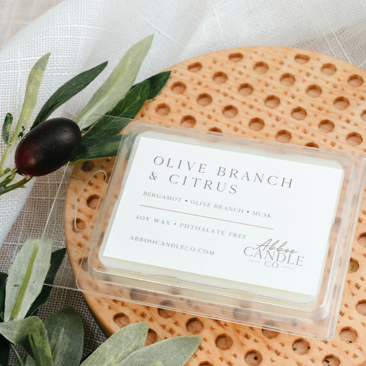 Olive Branch and Citrus Soy Wax Melts - Abboo Candle Co® Wholesale