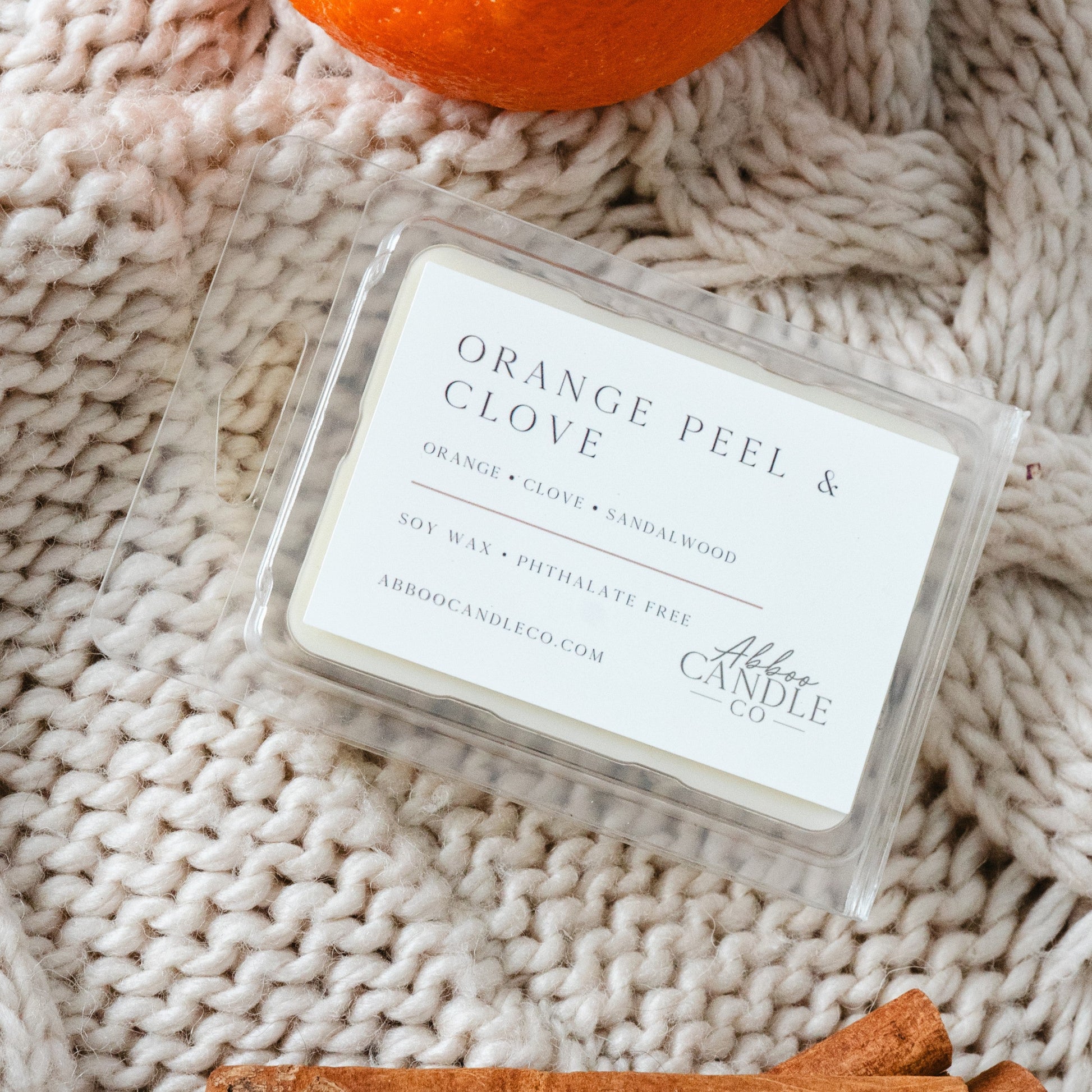 Orange Peel and Clove Soy Wax Melts - Abboo Candle Co® Wholesale