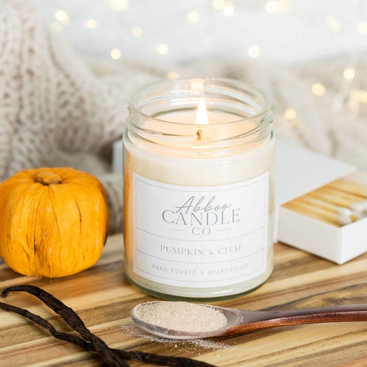 Pumpkin and Chai Soy Candle - Abboo Candle Co® Wholesale