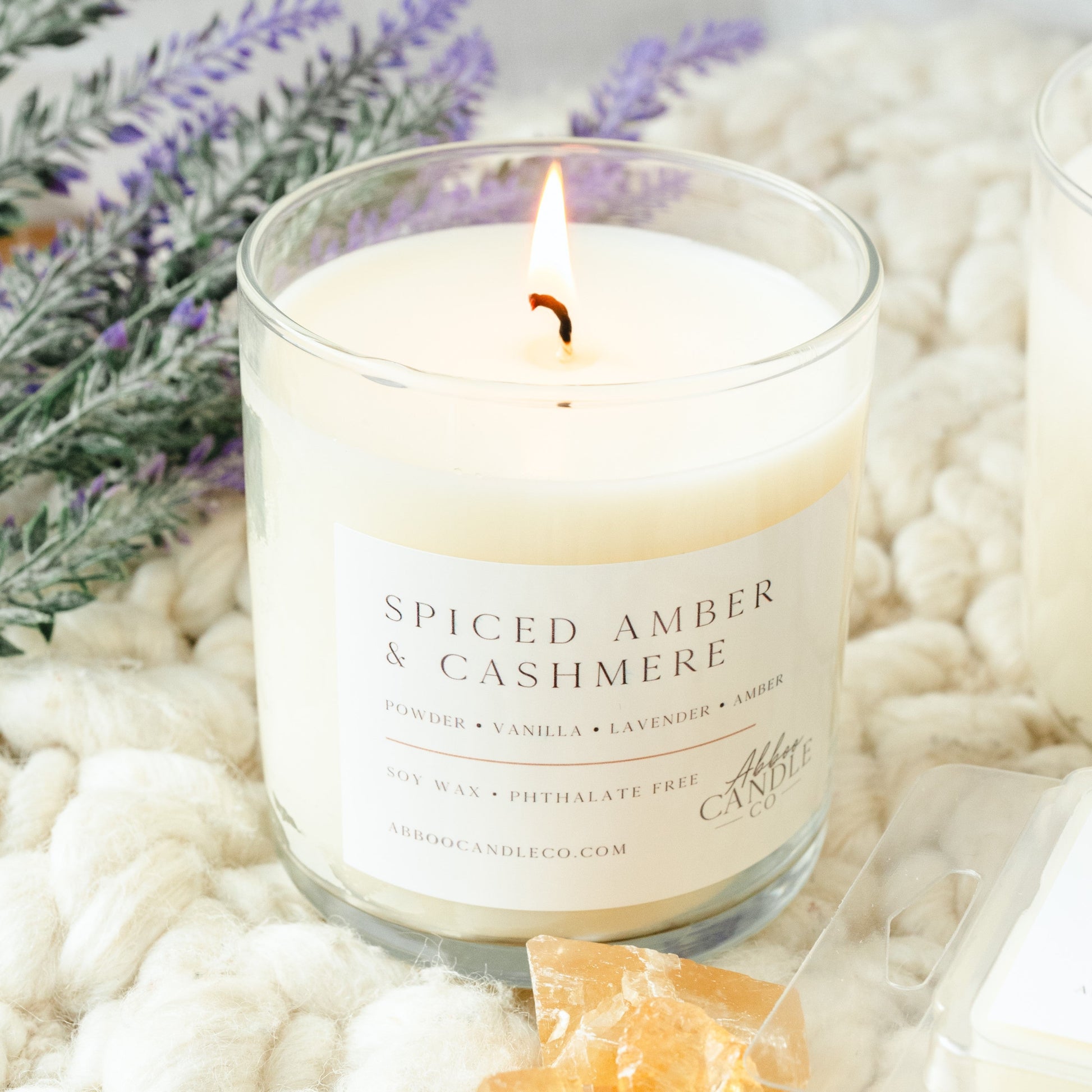 Spiced Amber and Cashmere Tumbler Soy Candle - Abboo Candle Co® Wholesale