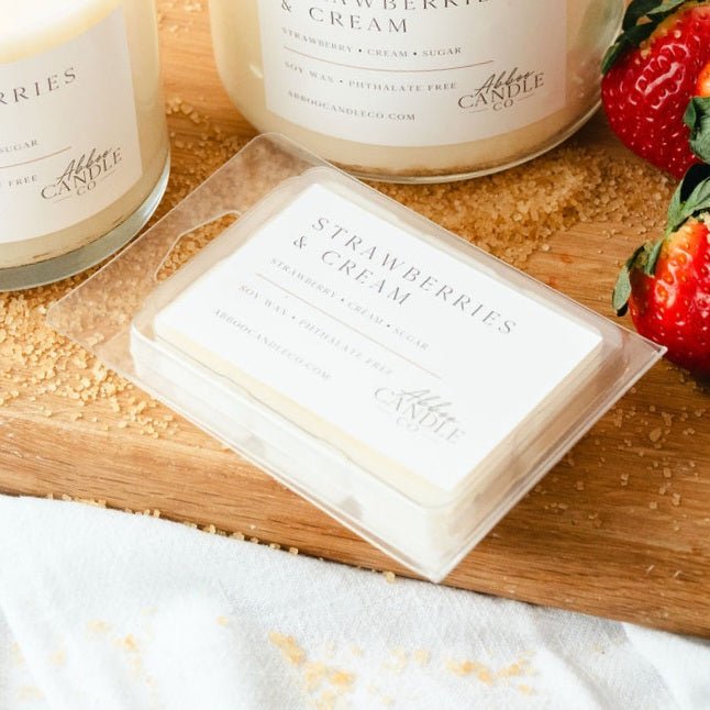 Strawberries and Cream Soy Wax Melts - Abboo Candle Co® Wholesale