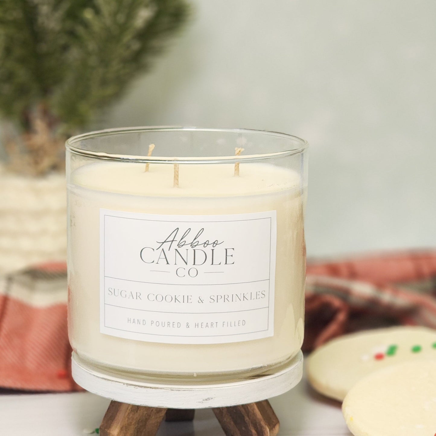 Sugar Cookie and Spinkles 3-Wick Soy Candle - Abboo Candle Co® Wholesale