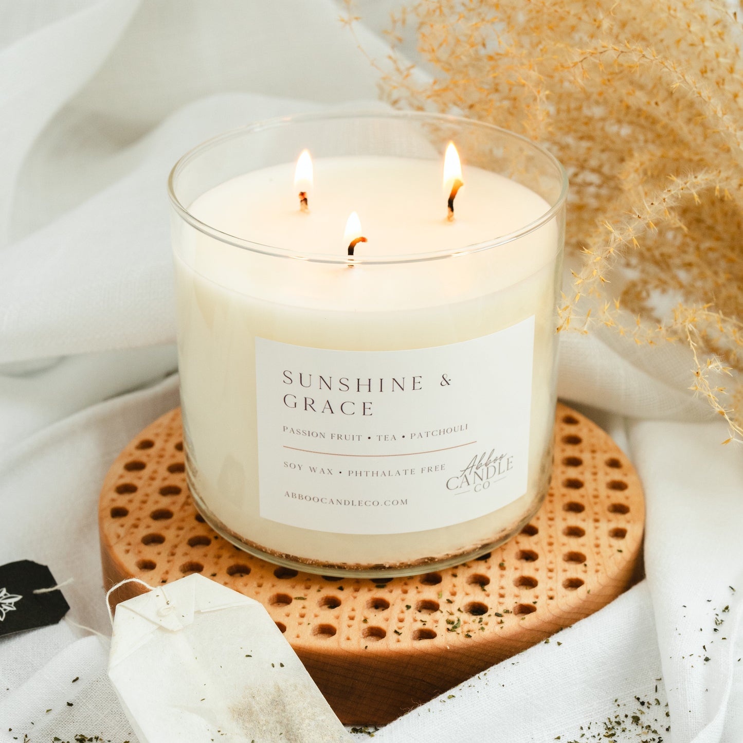 Sunshine and Grace 3-Wick Soy Candle - Abboo Candle Co® Wholesale