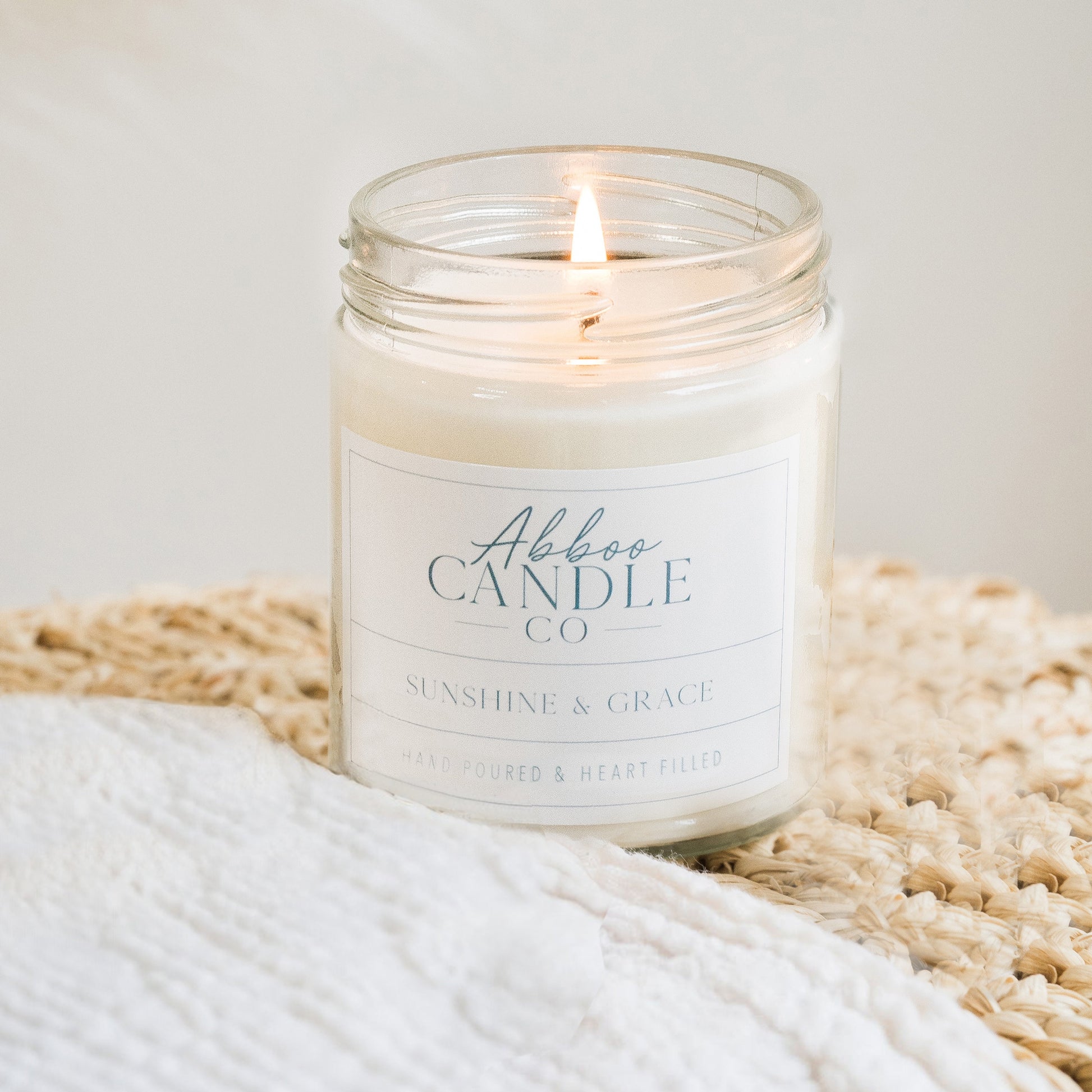 Sunshine and Grace Single Wick Soy Candle - Abboo Candle Co® Wholesale