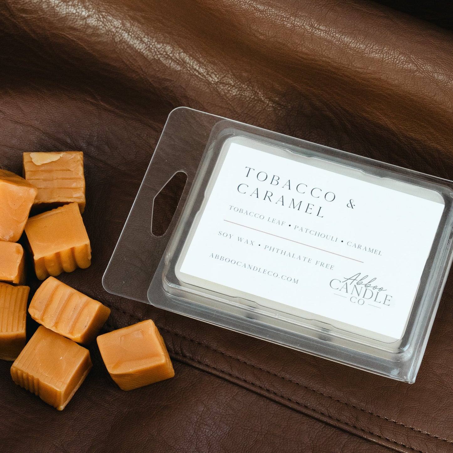 Tobacco and Caramel Soy Wax Melts - Abboo Candle Co® Wholesale
